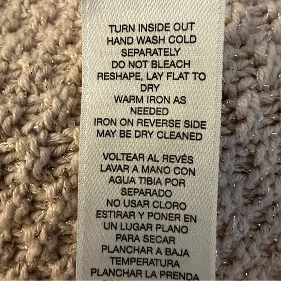 Chico’s Embellished Shine Evelyn open front cardigan in blush Large - Picture 14 of 14